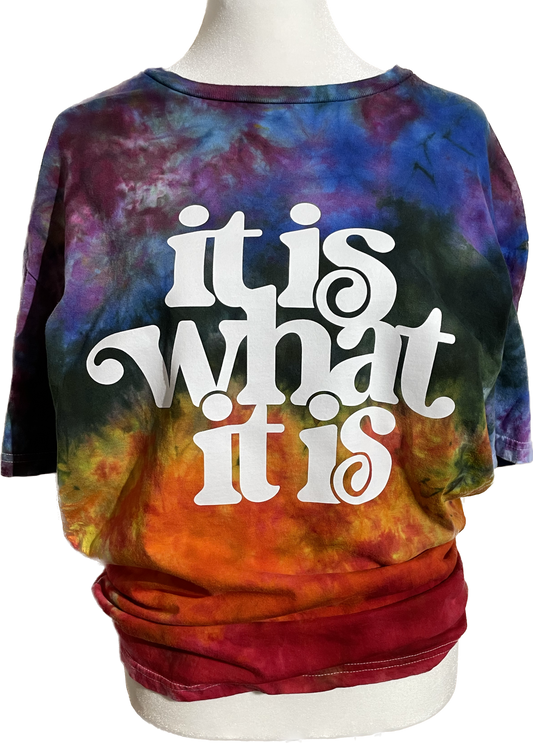 Size large it is what it is rainbow short sleeve T-shirt
