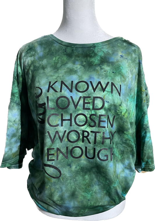 Size 3X Large You are known loved chosen worthy enough short sleeve t-shirt